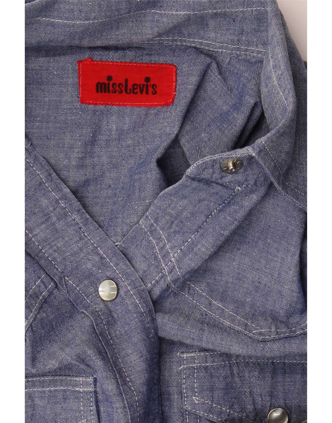 Женская рубашка Levi's UK 14, средний синий хлопок, хлопок