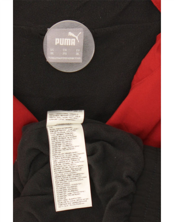 Мужской спортивный костюм Puma 3XL, красный полиэстер с цветными блоками