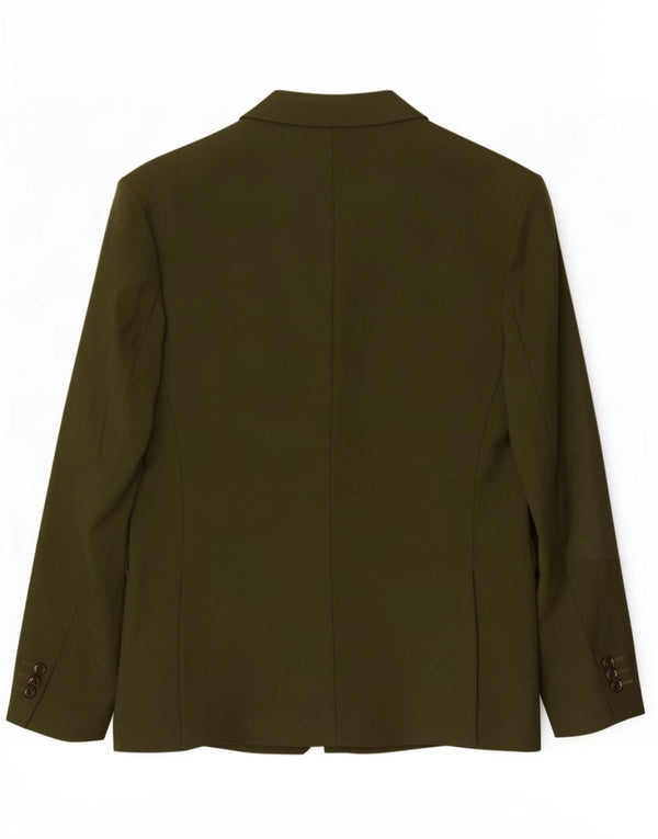 Zara Mens 2 Button Blazer Jacket EU 48 Medium Green Viscose