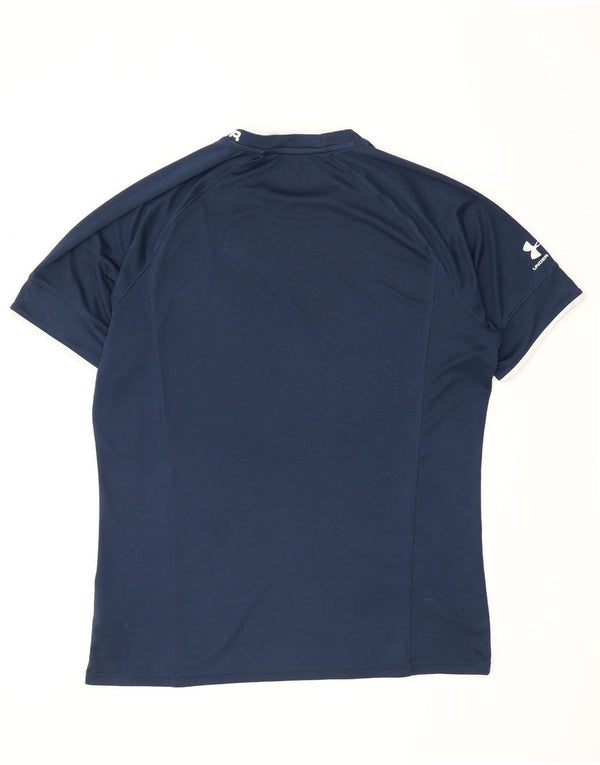 Мужская футболка с рисунком Under Armour Heat Gear, топ XL, темно-синий полиэстер