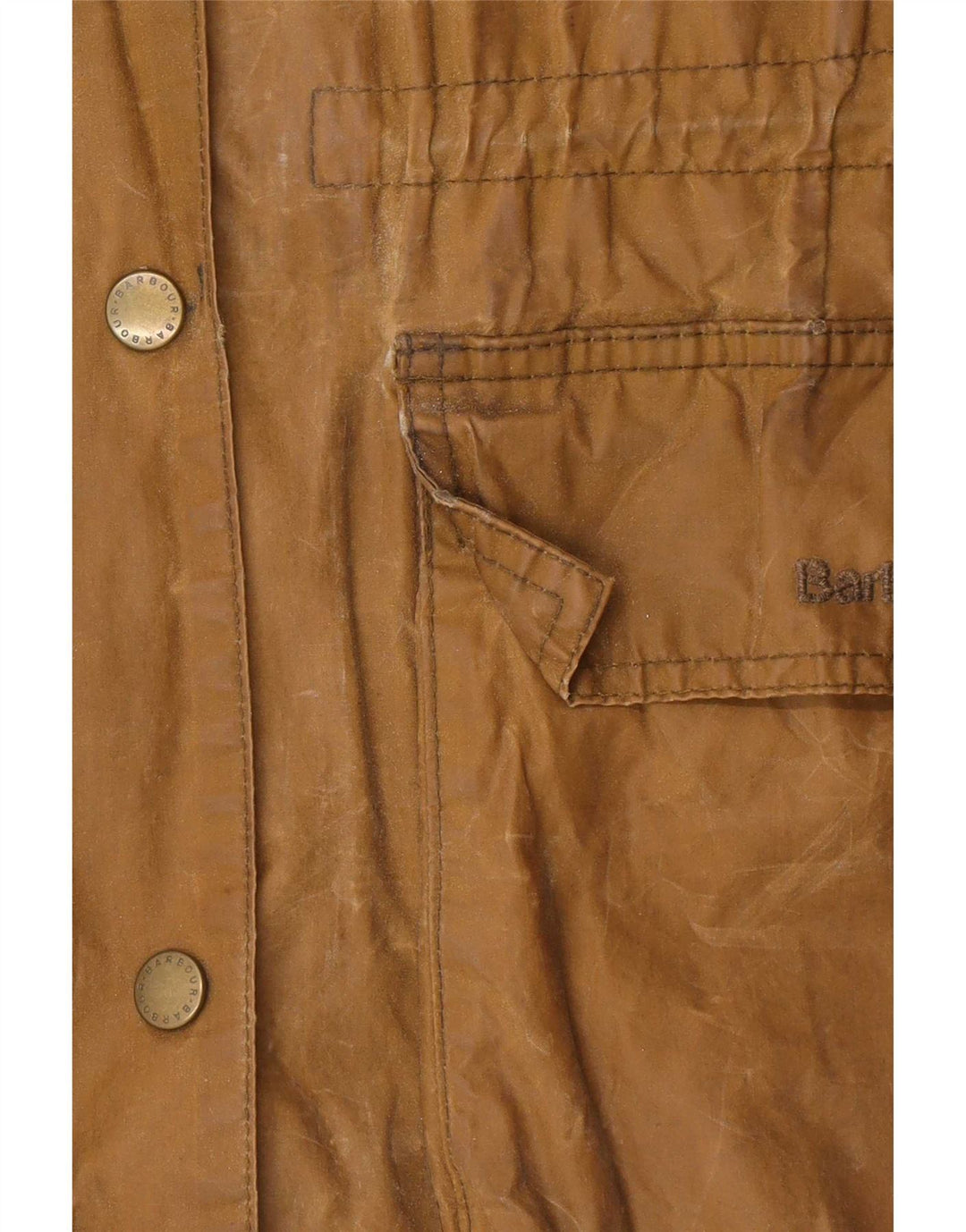 Женская куртка Barbour из вощеного хлопка с капюшоном UK 14, большая коричневая