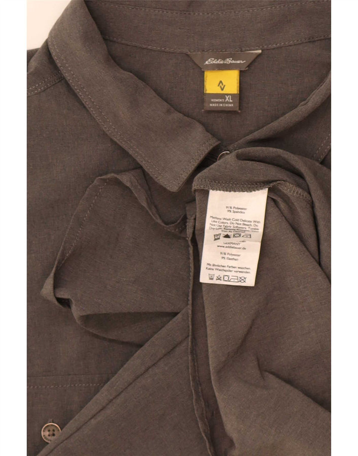 Женское пуловерное платье-рубашка без рукавов Eddie Bauer, Великобритания, 18 XL, серое, полиэстер