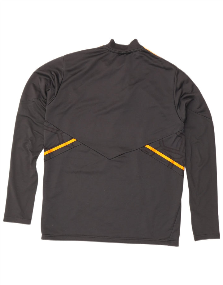 Adidas Mens Leeds United FC Графический пуловер спортивный костюм большой серый