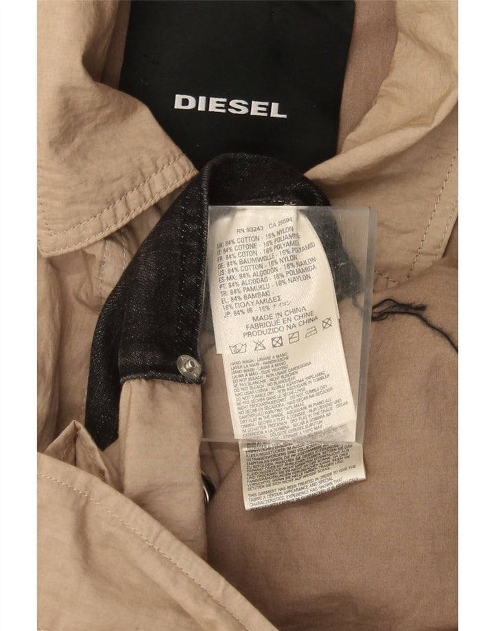Женский тренч Diesel UK 40, большой размер, бежевый, хлопок