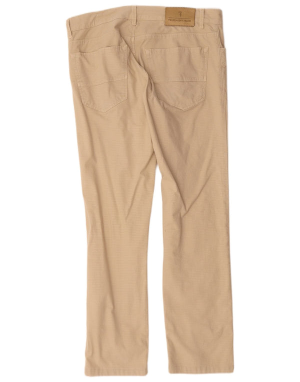 Trussardi Мужские узкие повседневные брюки W34 L29 Бежевые