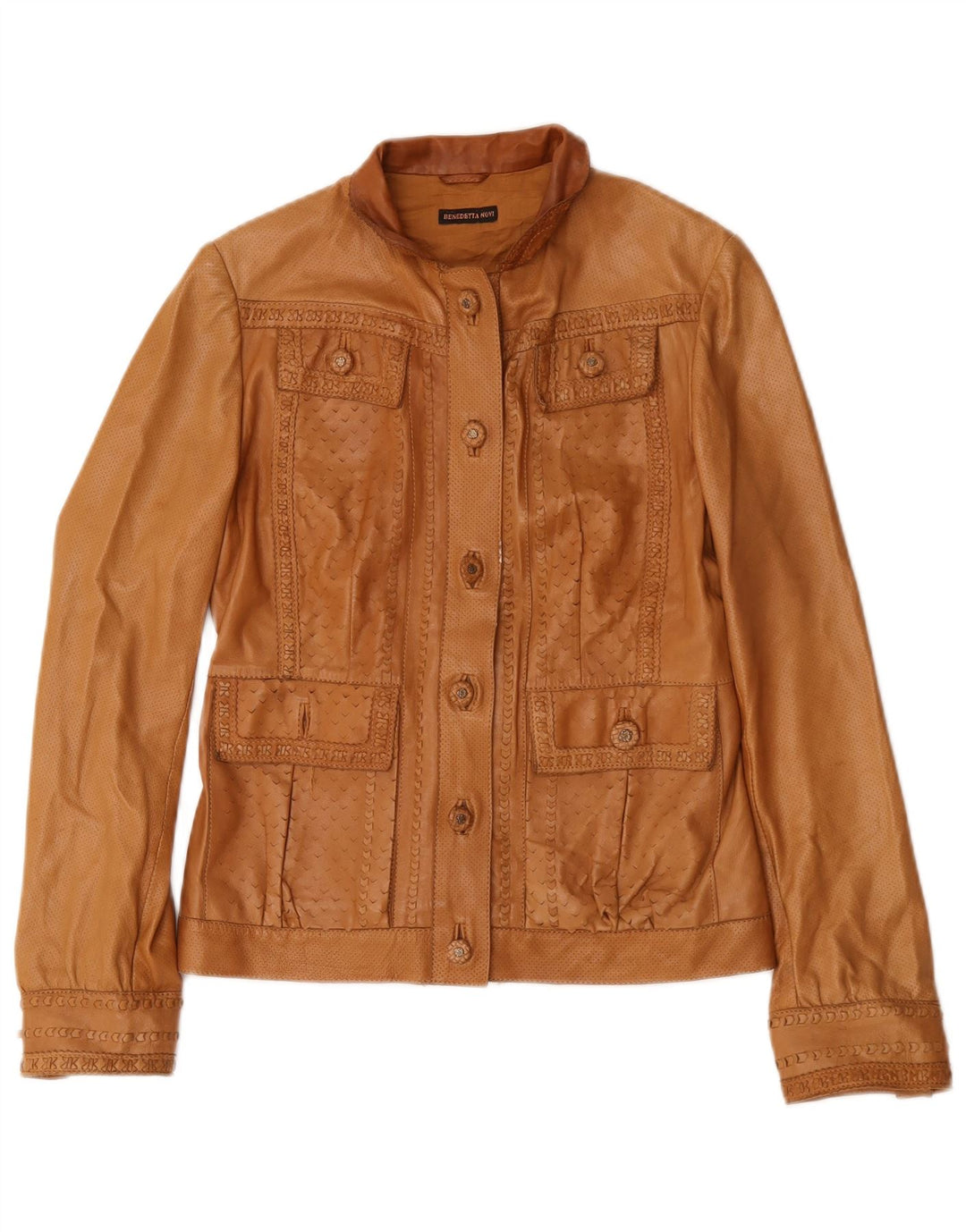 Винтажная женская кожаная куртка IT 44 Medium Brown Leather