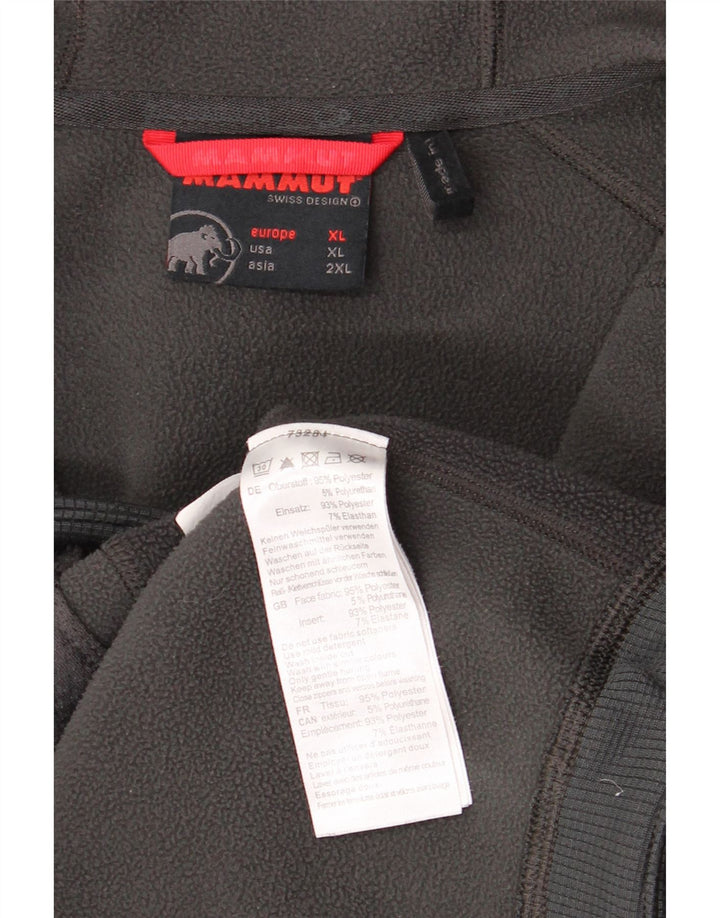 Мужской свитер с капюшоном Mammut на молнии с графическим рисунком XL, серый полиэстер