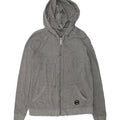 MICHAEL KORS Womens Zip Hoodie Sweater UK 6 XS Grey Cotton | Vintage Michael Kors | Thrift | Second-Hand Michael Kors | Used Clothing | Messina Hembry 