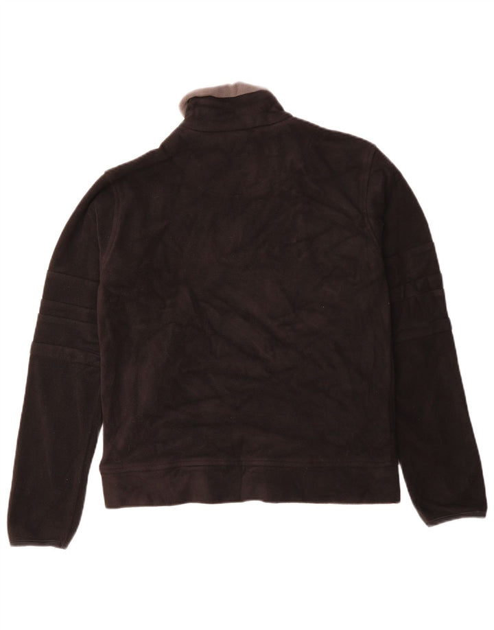 Женский флисовый джемпер Lotto с воротником на молнии, Великобритания 14, большой черный полиэстер