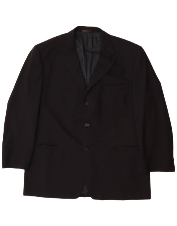 VERSACE Мужской классический пиджак на 3 пуговицах UK 42 XL Темно-синий