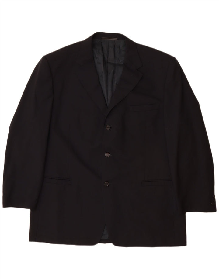 VERSACE Мужской классический пиджак на 3 пуговицах UK 42 XL Темно-синий