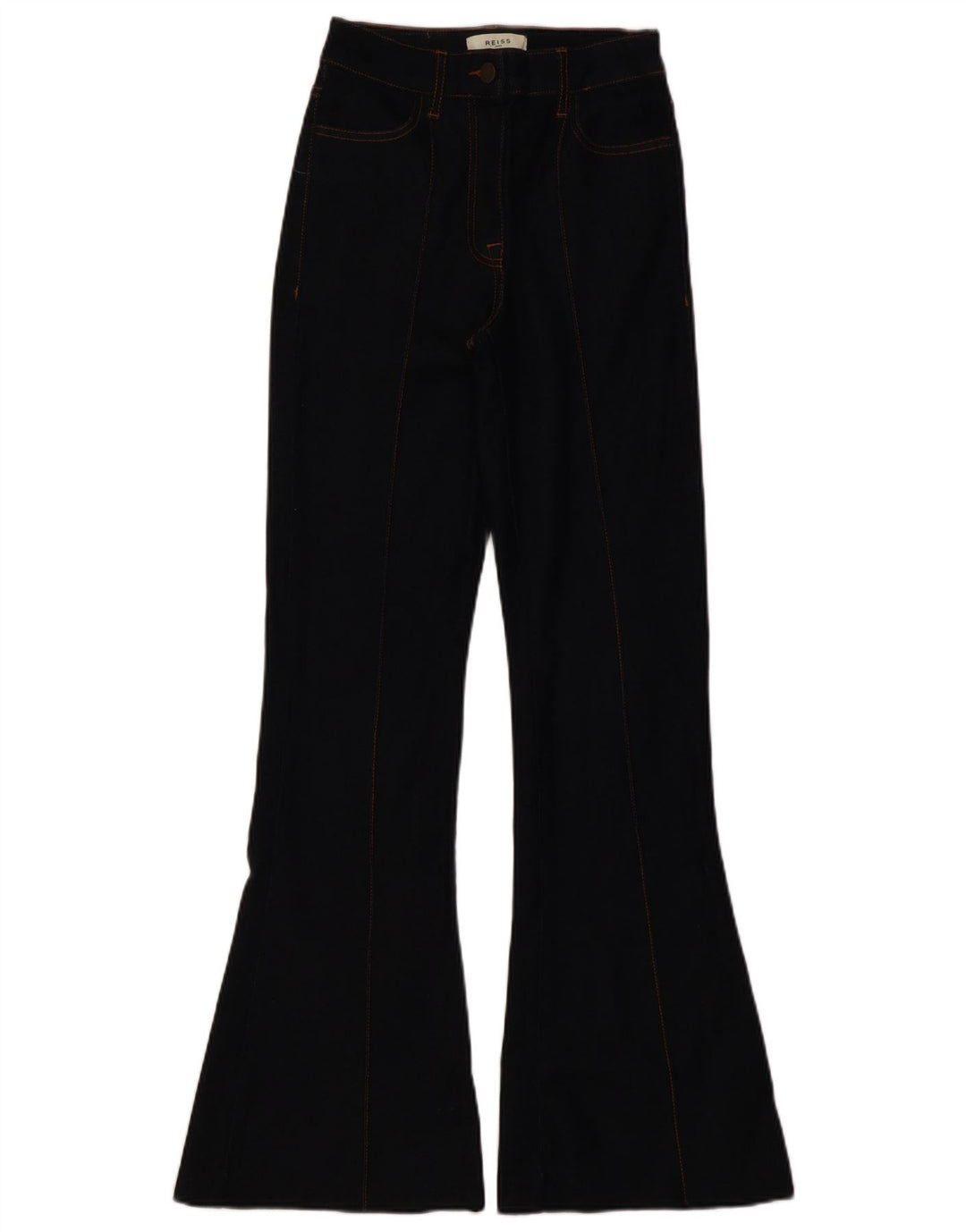 Женские расклешенные джинсы Reiss W27 L33 Темно-синие из вискозы