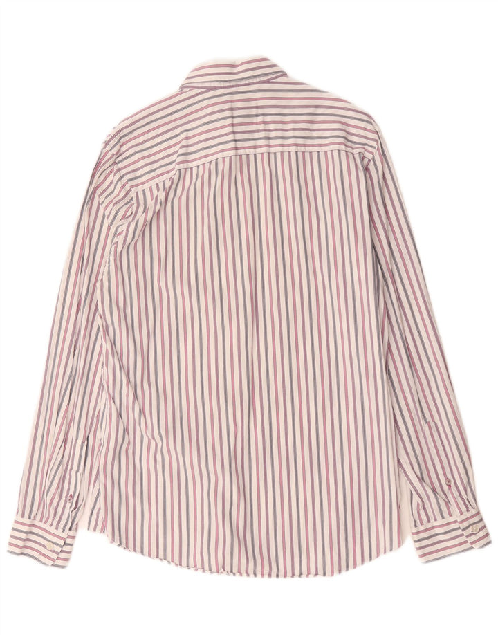Crew Clothing Мужская рубашка прибрежного кроя средней длины из хлопка в разноцветную полоску