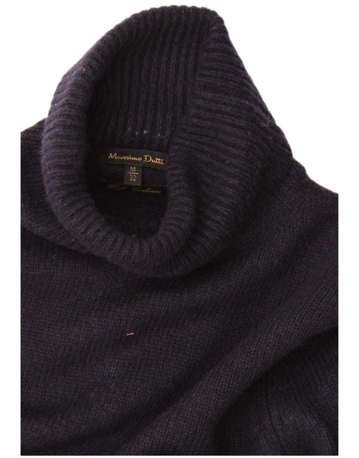 Женский джемпер с высоким воротником Massimo Dutti UK 12, средний темно-синий