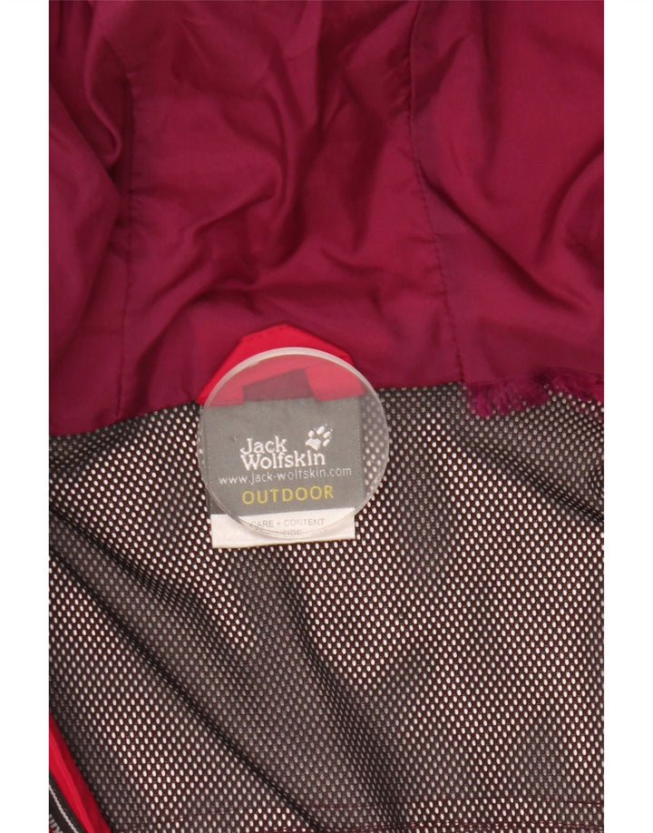 Женская дождевик с капюшоном Jack Wolfskin UK 12/14, средний розовый полиамид
