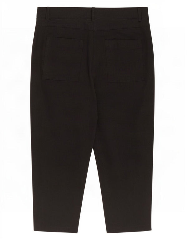 Женские укороченные брюки с высокой талией Marks & Spencer UK 12 Medium W30 L24 Bla