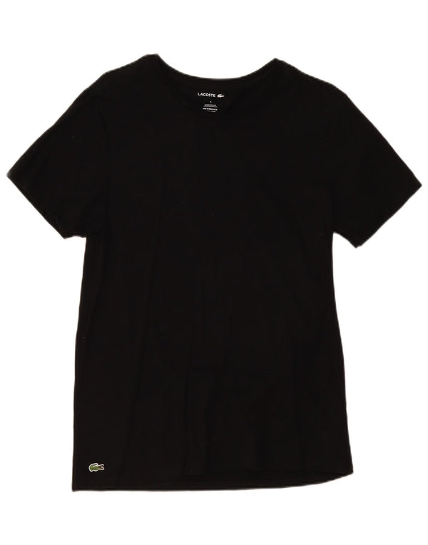 Женская футболка Lacoste Top UK 14, средний черный хлопок