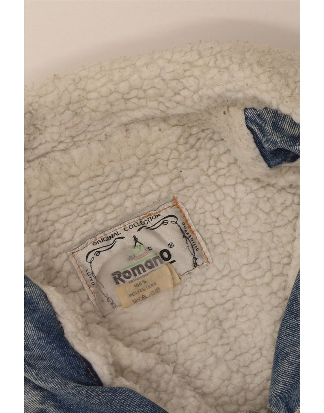Мужская джинсовая куртка Romano из шерпа UK 42 XL синяя полиэстер