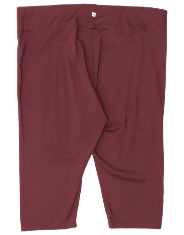 MOUNTAIN WAREHOUSE Womens Capri Leggings UK 22 3XL Burgundy Nylon