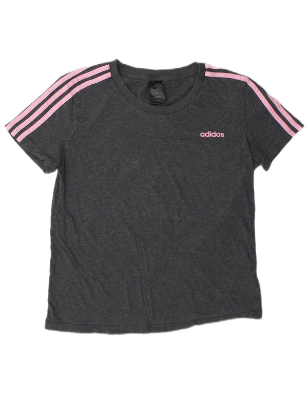 Женская футболка Adidas Top UK 16/18, большой серый хлопок