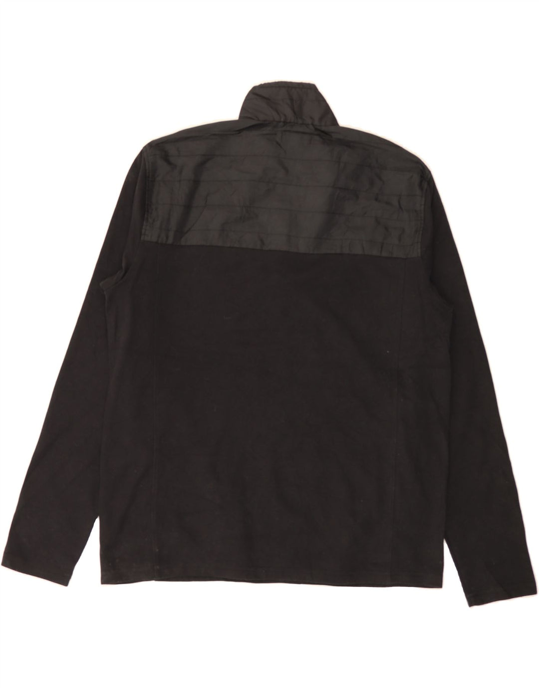 EDDIE BAUER Mens Zip Neck Pullover Tracksuit Top Medium Black Polyester Vintage Eddie Bauer and Second-Hand Eddie Bauer from Messina Hembry 