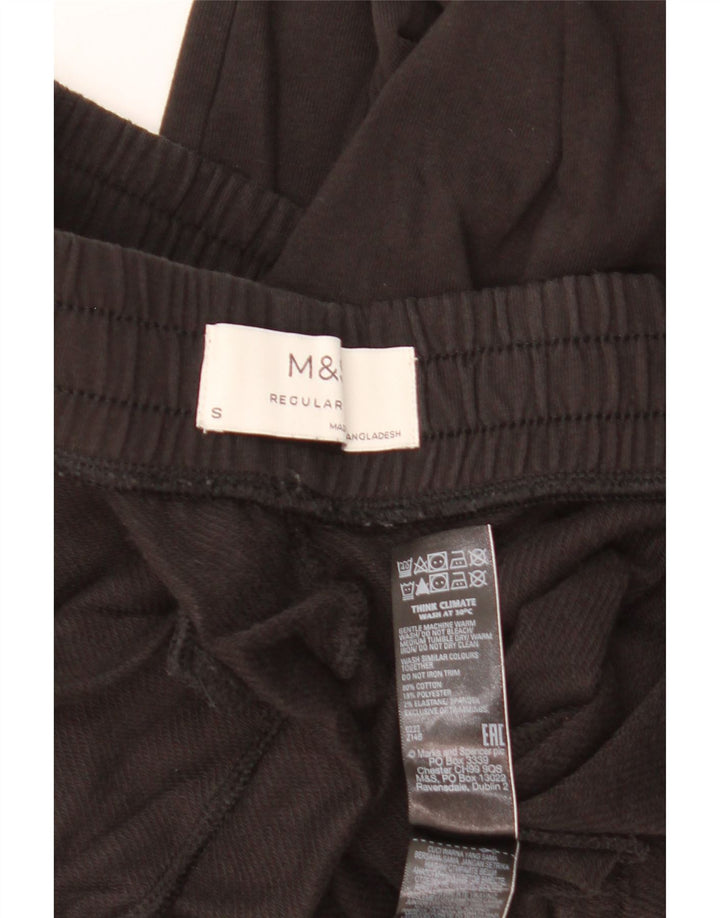 Женские спортивные брюки стандартного размера Marks & Spencer, Великобритания, 8, маленькие, черные, хлопковые