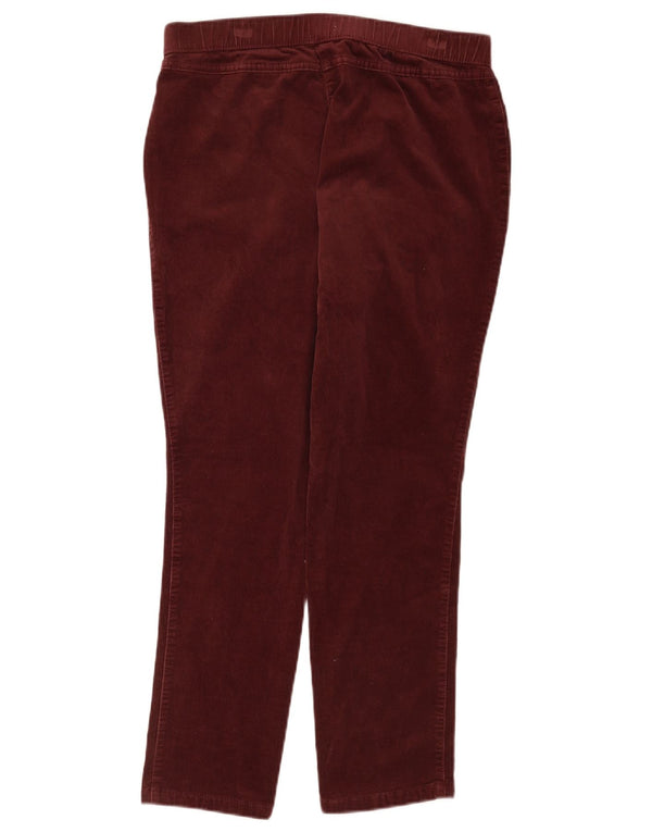 Женские вельветовые брюки Marks & Spencer UK 14, большие W34 L26, бордовые