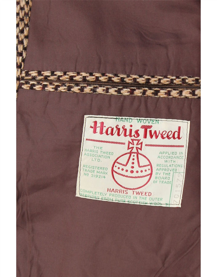 Мужской пиджак HARRIS TWEED на 3 пуговицах, Великобритания 38, средний коричневый, новая шерсть