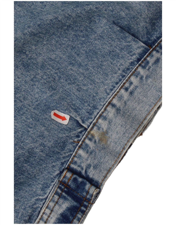 Винтажная женская джинсовая куртка UK 12, хлопок среднего синего цвета