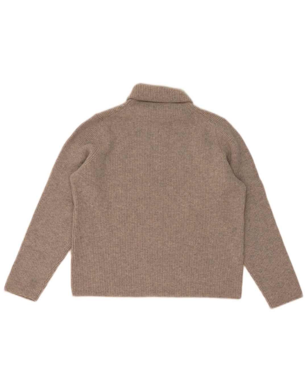 Женский джемпер Massimo Dutti с высоким воротником, Великобритания 12, средний серый, шерсть