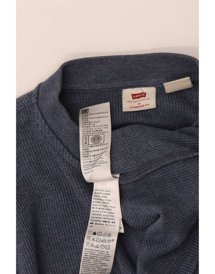 Мужской топ Levi's стандартного кроя с длинными рукавами, средний темно-синий, хлопок