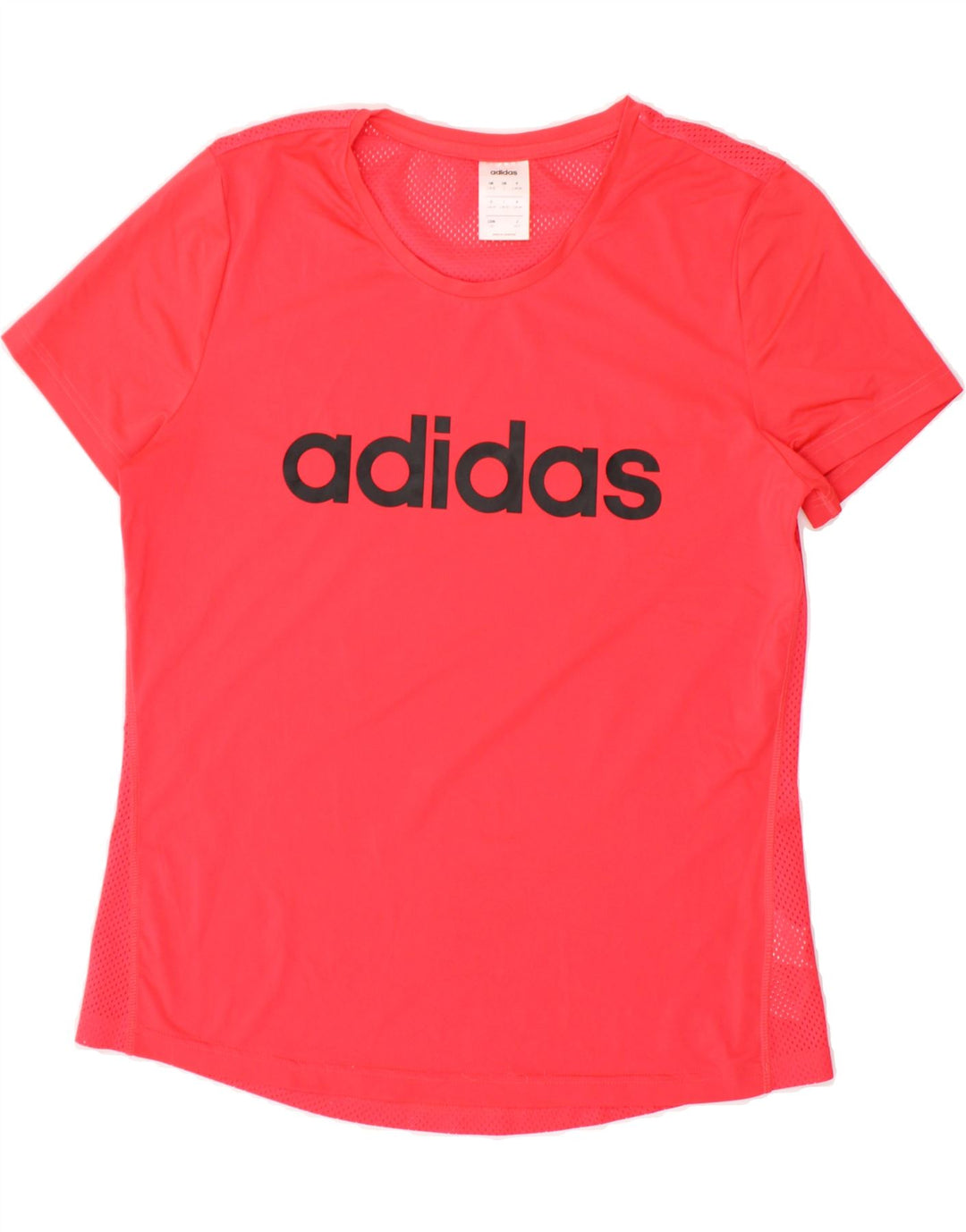 ADIDAS Womens Graphic T-Shirt Top UK 16/18 Large Red Polyester Vintage Adidas and Second-Hand Adidas from Messina Hembry 