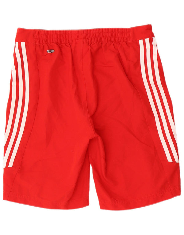Спортивные шорты Adidas Climalite с графическим рисунком для мальчиков 13-14 лет, красный полиэстер