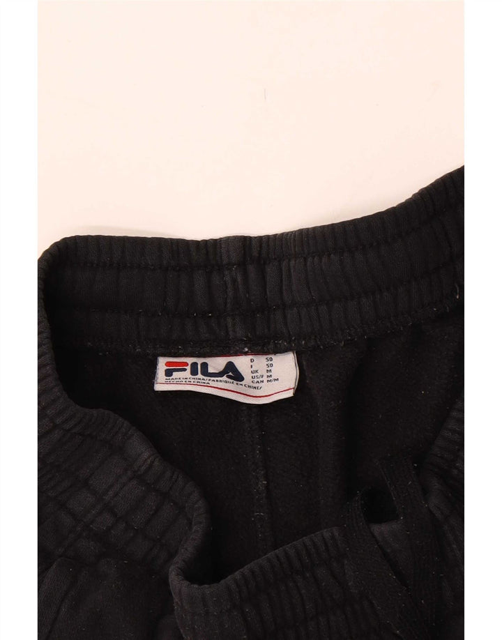Мужские спортивные шорты Fila среднего размера, черные, хлопковые