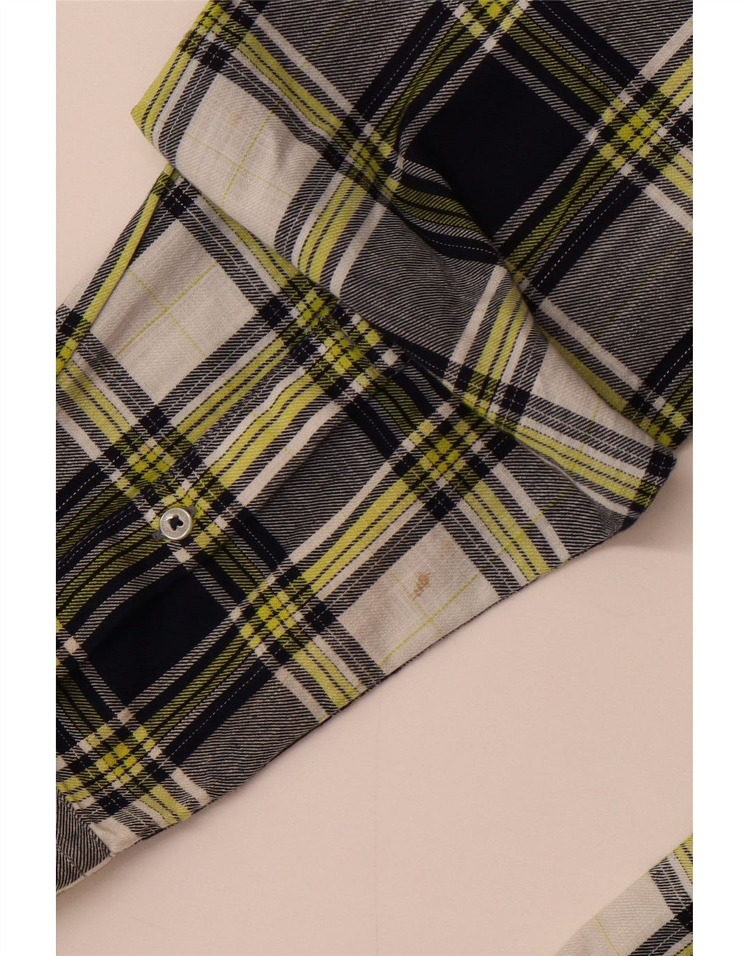 Мужская рубашка в клетку Benetton, темно-синяя, хлопковая, большого размера