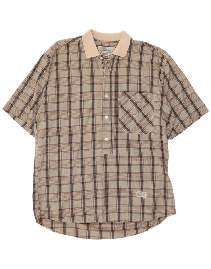 Мужская рубашка-пуловер с коротким рукавом Levi's, большая разноцветная клетка