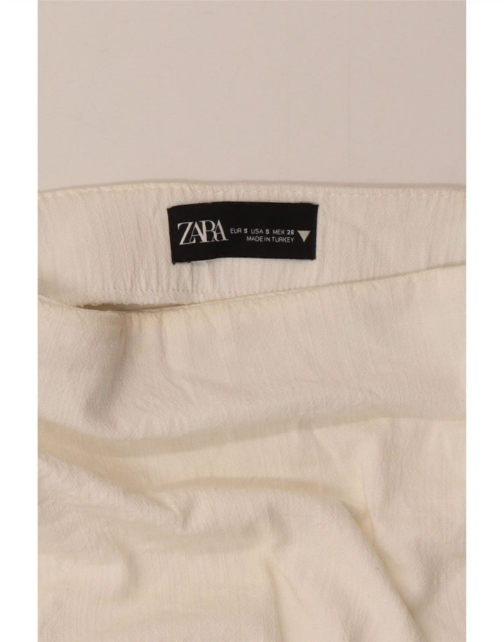 Женская мини-юбка с запахом Zara, маленькая W26, белая