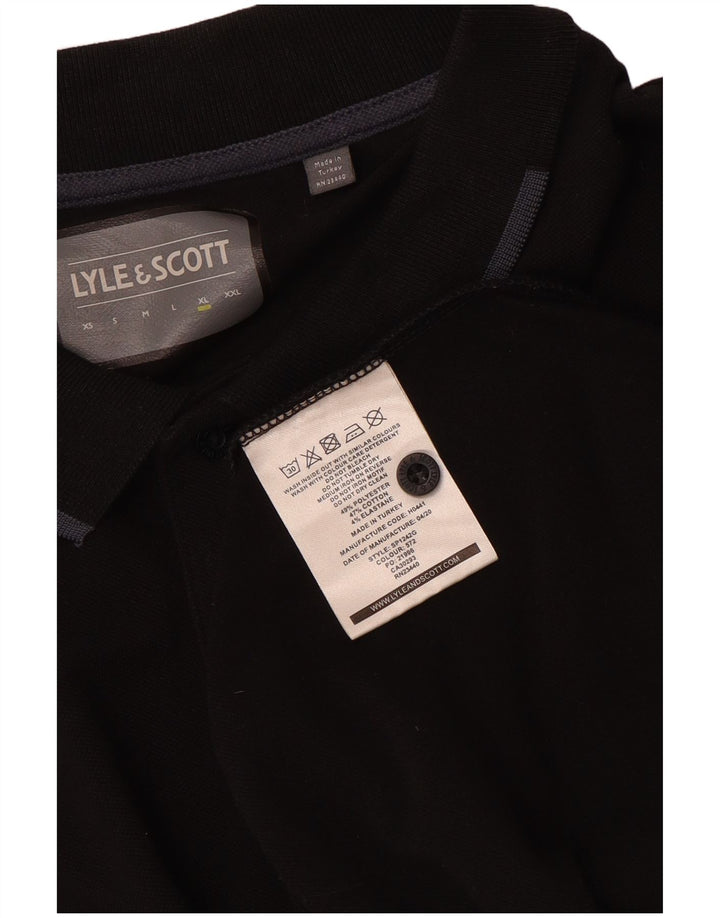 Мужская рубашка-поло Lyle & Scott XL, черный полиэстер