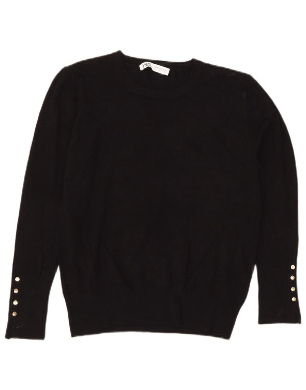 Женский свитер с вырезом «лодочка» Zara UK 18 XL, черный
