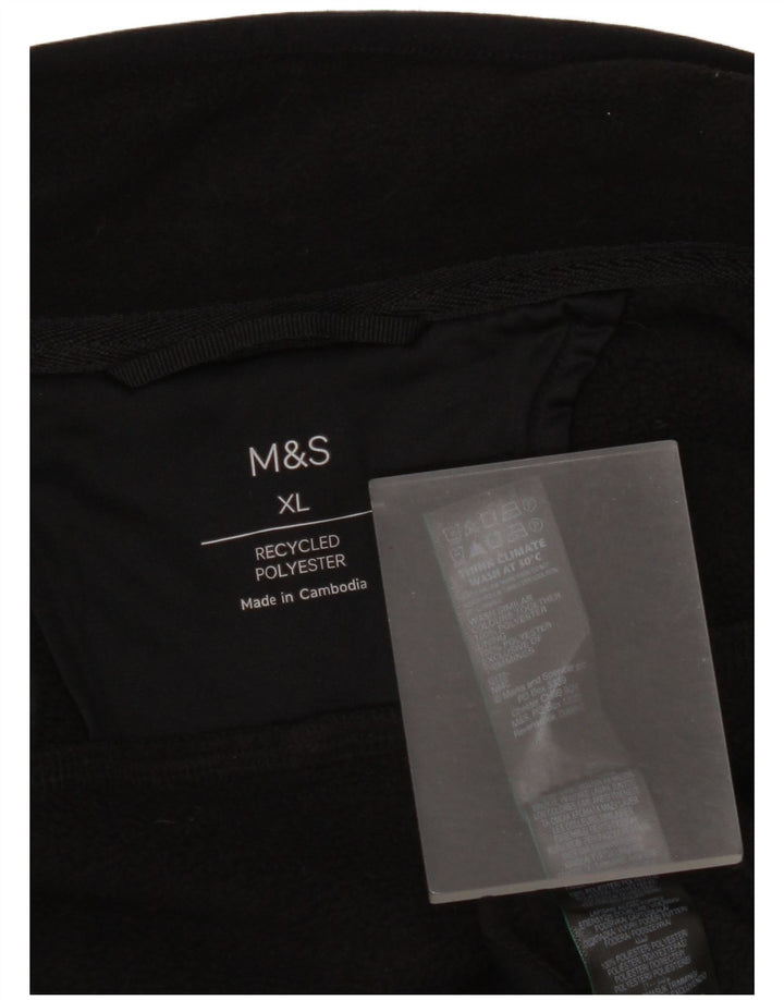 Мужская флисовая куртка Marks & Spencer UK 42 XL, черный полиэстер
