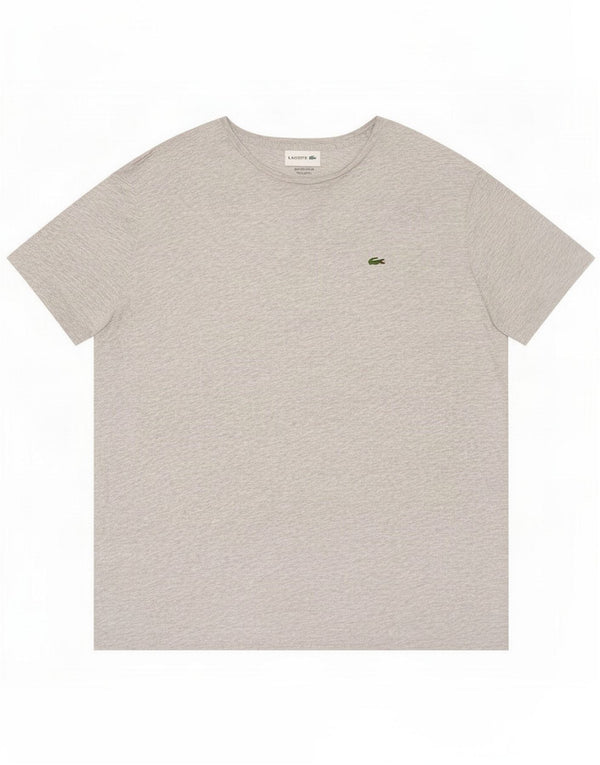 Мужская футболка Lacoste, размер верха 8 3XL, серый хлопок