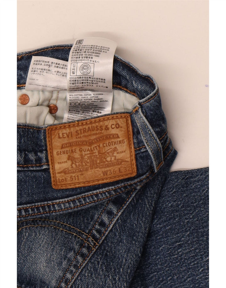 Мужские джинсы Levi's Slim 511 W36 L32 синие, хлопок