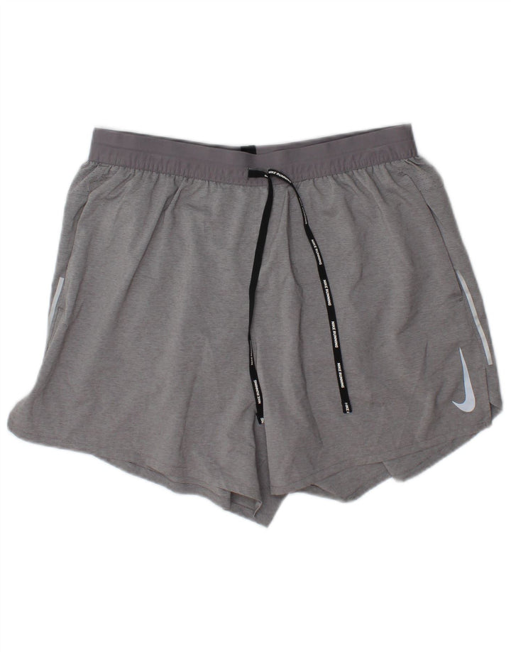 Мужские спортивные шорты Nike Dri Fit, большие серые, полиэстер