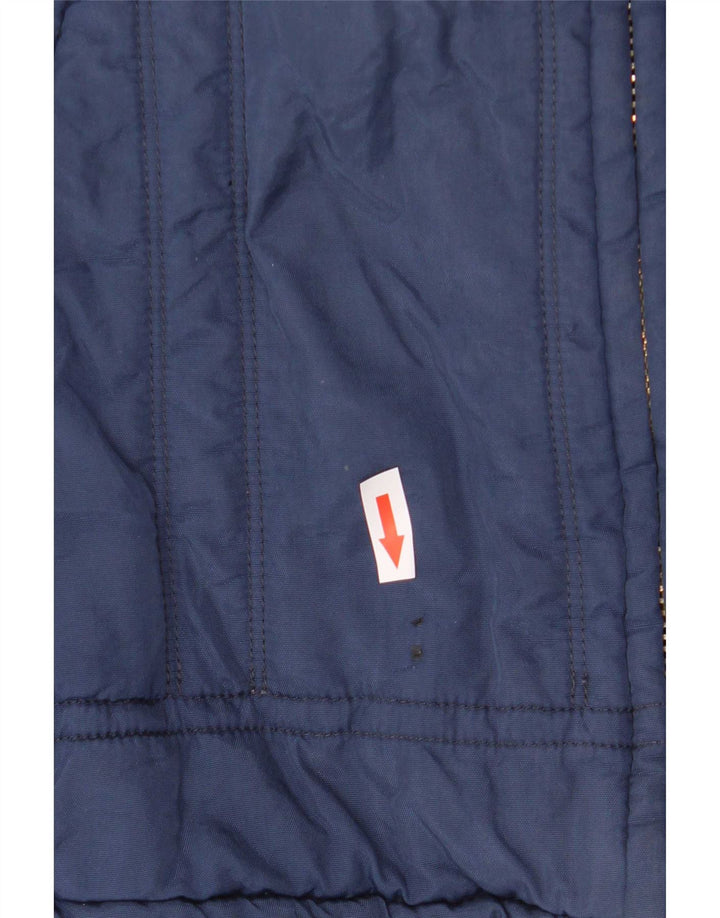 Мужская куртка-бомбер Diesel с капюшоном UK 42 XL, синяя, нейлон