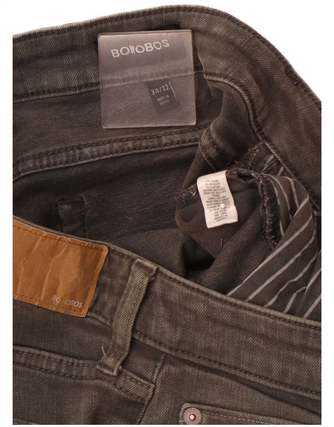 Мужские узкие джинсы BONOBOS W34 L32, серый хлопок