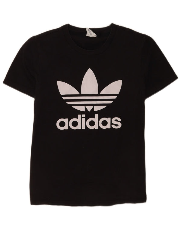 Женская футболка с рисунком Adidas Top UK 10, маленькая черная
