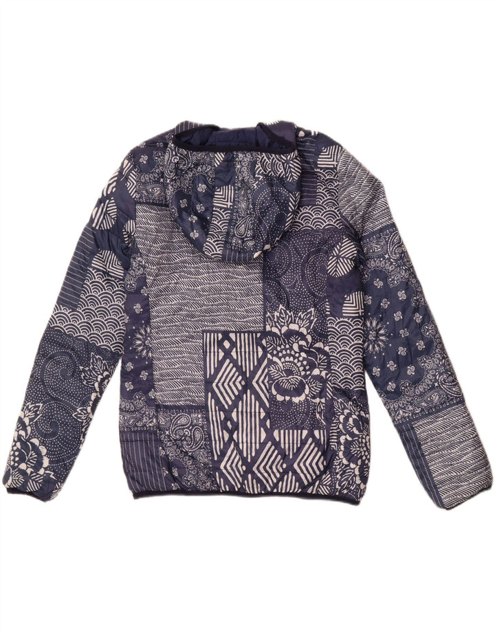 Женская стеганая куртка с капюшоном Champion IT 46, большая темно-синяя в стиле пэчворк