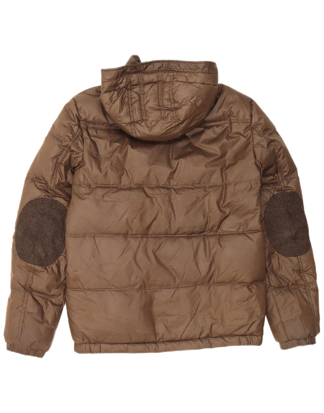 Guess Мужская утепленная куртка с капюшоном UK 34 XS Коричневый полиэстер