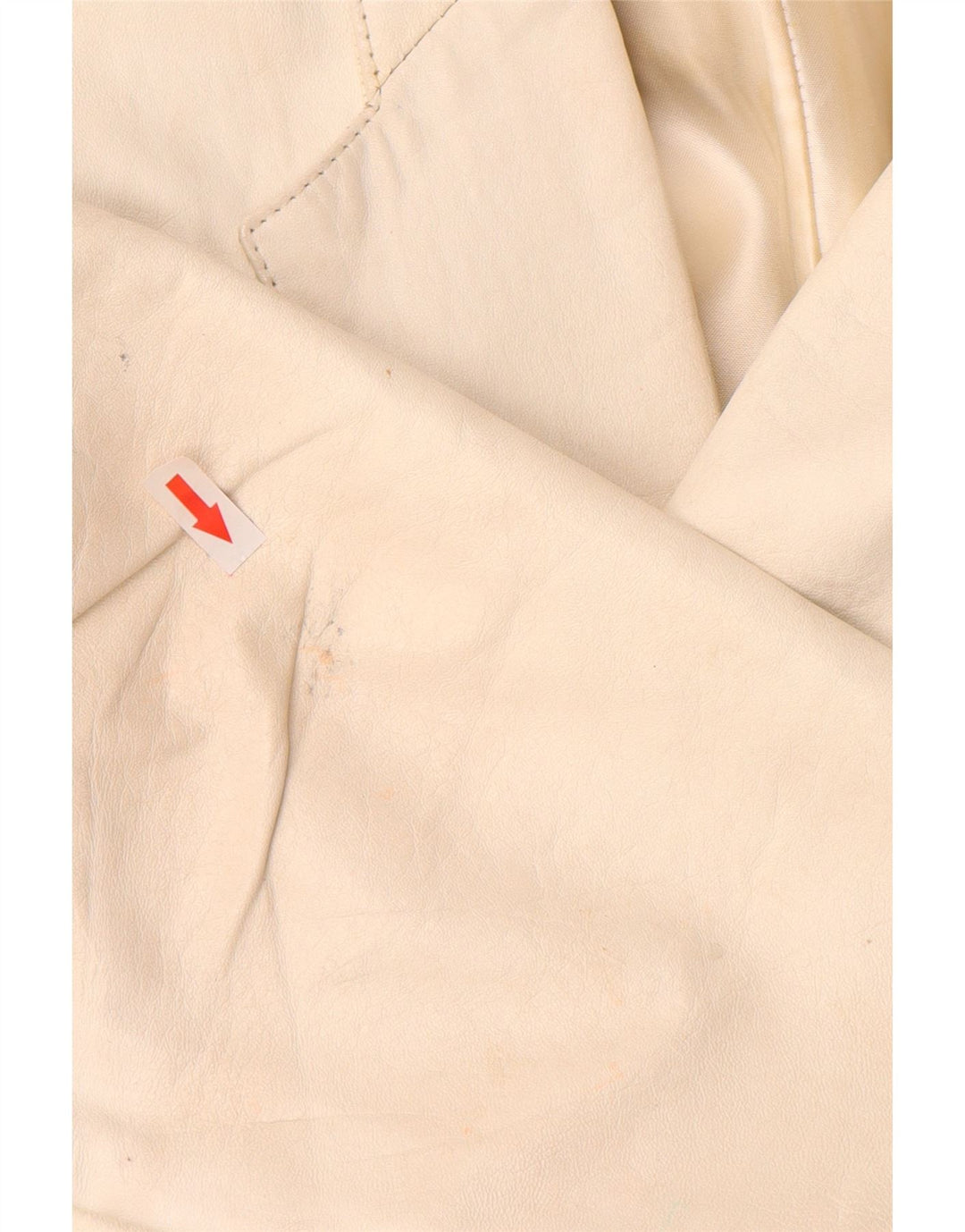 Винтажный женский кожаный комплект из 2 юбок UK 12 Medium W26 Off White