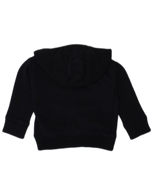 GUESS Baby Boys Graphic Hoodie Jumper 3-6 Months Navy Blue Cotton